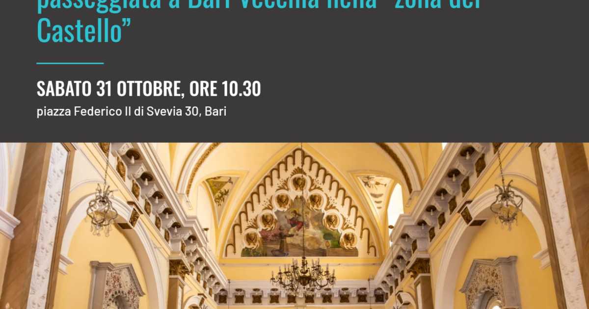 Piccole chiese, palazzi nobiliari, vicoli segreti: passeggiata a Bari Vecchia nella "zona del Castello" 